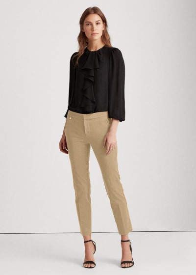 Women's Ralph Lauren Stretch Cotton Skinny Pants | 530184NGH